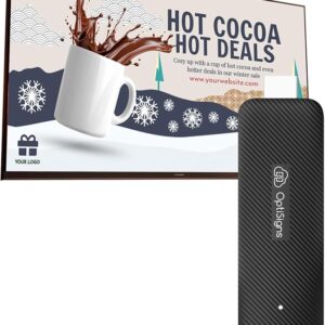 OptiSigns Android Stick Player 4K para Sinalização Digital com Wi-Fi e Ethernet