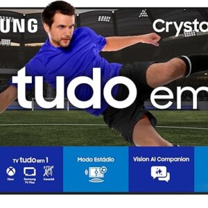 Samsung Smart TV 43″ Crystal UHD 4K U8600F 2025 com Tizen, Gaming Hub e Alexa